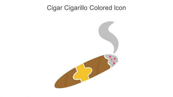 Cigar Cigarillo Colored Icon In Powerpoint Pptx Png And Editable Eps Format