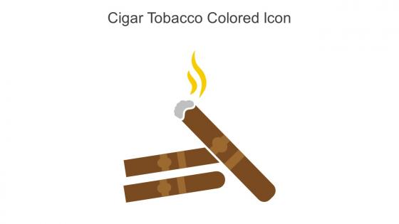 Cigar Tobacco Colored Icon In Powerpoint Pptx Png And Editable Eps Format