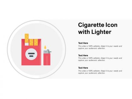 Cigarette icon with lighter