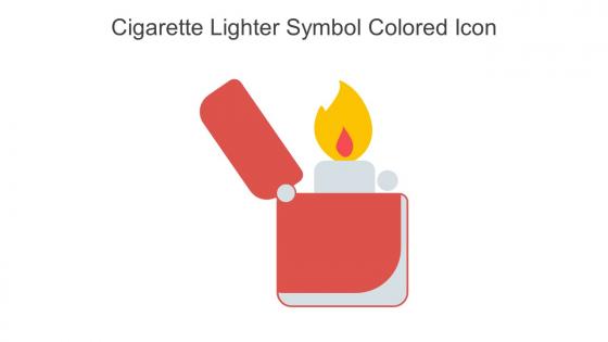 Cigarette Lighter Symbol Colored Icon In Powerpoint Pptx Png And Editable Eps Format