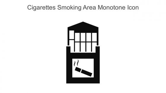 Cigarettes Smoking Area Monotone Icon In Powerpoint Pptx Png And Editable Eps Format
