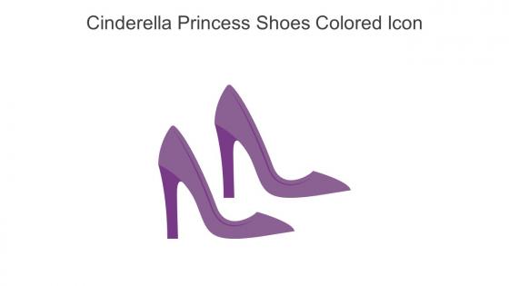 Cinderella Princess Shoes Colored Icon In Powerpoint Pptx Png And Editable Eps Format