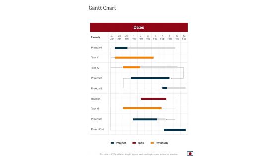 Cinema And Digital Media Proposal Gantt Chart One Pager Sample Example Document