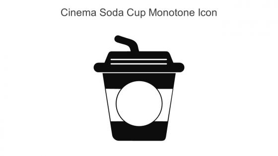 Cinema Soda Cup Monotone Icon In Powerpoint Pptx Png And Editable Eps Format