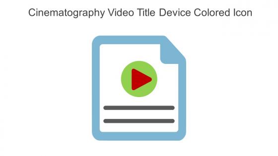 Cinematography Video Title Device Colored Icon In Powerpoint Pptx Png And Editable Eps Format