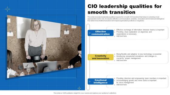 CIO Leadership Qualities For Smooth Transition