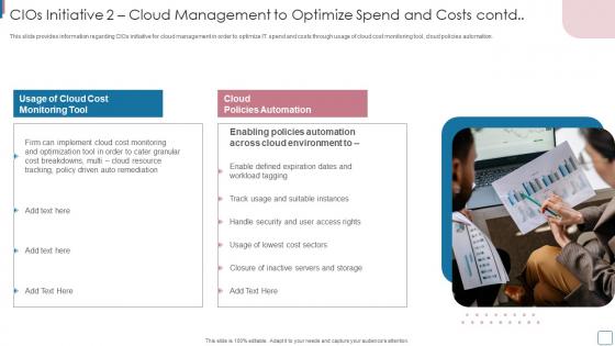 CIOS Initiative 2 Cloud Management To Improvise Technology Spending