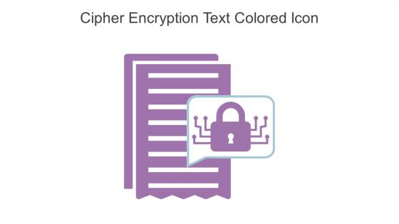 Cipher Encryption Text Colored Icon In Powerpoint Pptx Png And Editable Eps Format