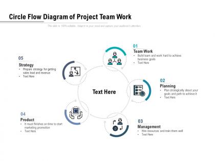 Circle flow diagram of project team work