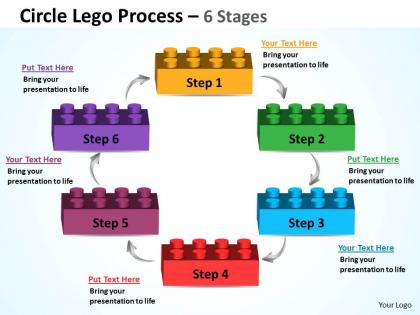 Circle lego process 6 stages 8
