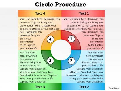 Circle procedure diagram for business
