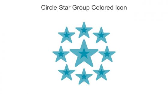 Circle Star Group Colored Icon In Powerpoint Pptx Png And Editable Eps Format