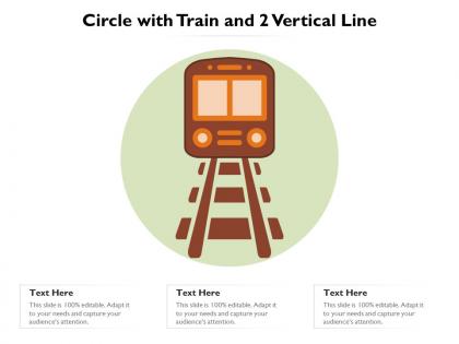 Circle with train and 2 vertical line