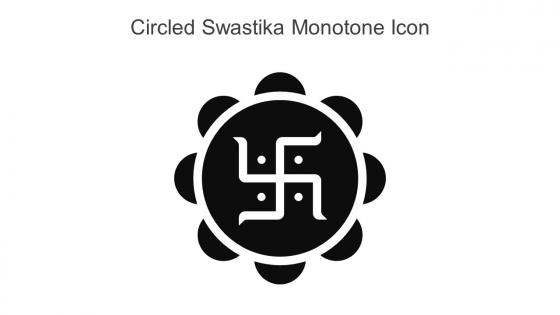 Circled Swastika Monotone Icon In Powerpoint Pptx Png And Editable Eps Format