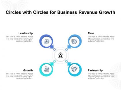 Circles with circles for business revenue growth
