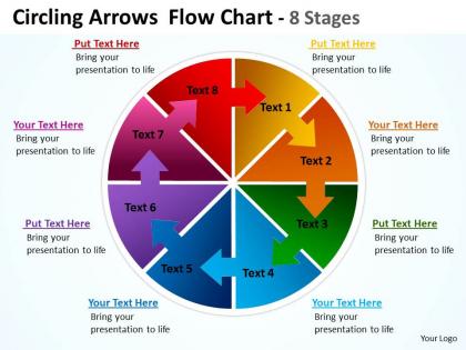 Circling arrows chart 8 stages 8