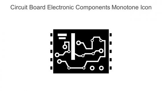 Circuit Board Electronic Components Monotone Icon In Powerpoint Pptx Png And Editable Eps Format
