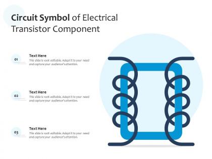 Circuit symbol of electrical transistor component