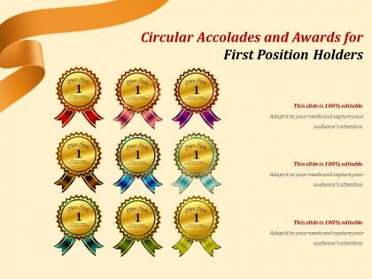 Circular accolades and awards for first position holders
