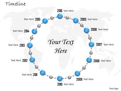 Circular business timeline roadmap diagram 0114