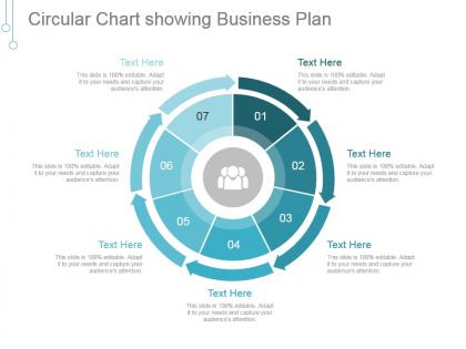 Circular chart showing business plan powerpoint layout