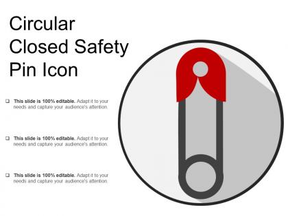 Circular closed safety pin icon