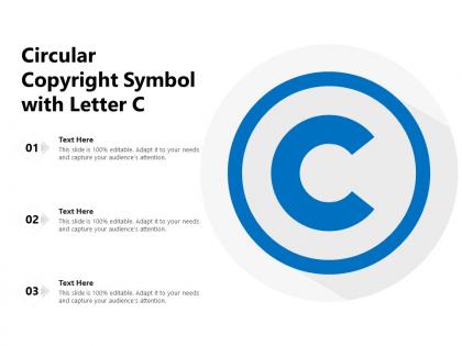 Circular copyright symbol with letter c