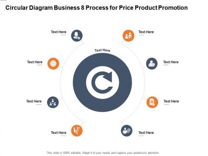 Circular diagram business 8 process for price product promotion infographic template