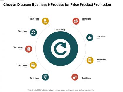 Circular diagram business 9 process for price product promotion infographic template