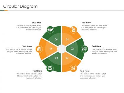 Circular diagram organic food products pitch presentation