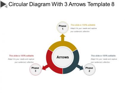 Circular diagram with 3 arrows template 8 ppt ideas