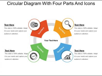 Circular Diagram With Four Parts And Icons