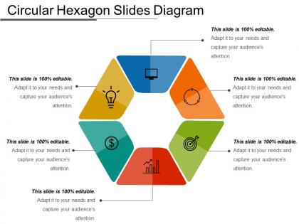 Circular hexagon slides diagram powerpoint images