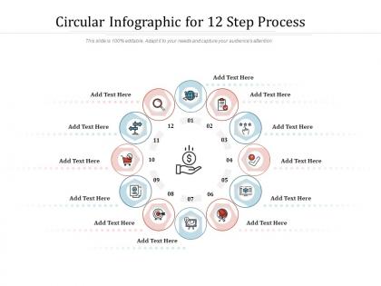 Circular infographic for 12 step process