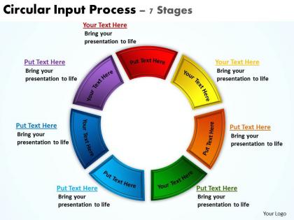 Circular input process 7 stages powerpoint diagrams presentation slides graphics 0912