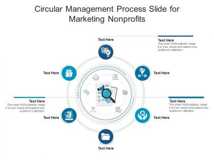 Circular management process slide for marketing nonprofits infographic template
