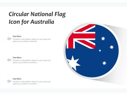 Circular national flag icon for australia