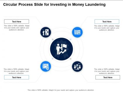 Circular process slide for investing in money laundering infographic template