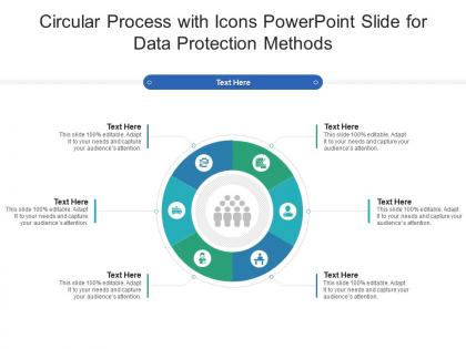 Circular process with icons powerpoint slide for data protection methods infographic template