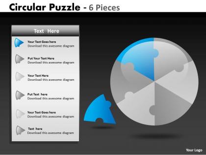 Circular puzzle 6 pieces ppt 7