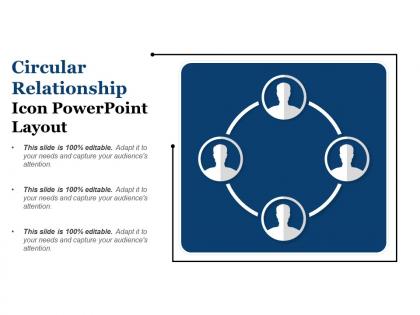 Circular relationship icon powerpoint layout
