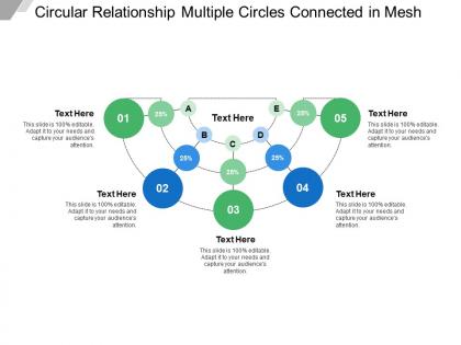 Circular relationship multiple circles connected in mesh