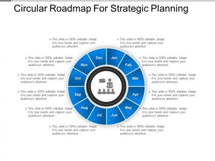 Circular roadmap for strategic planning powerpoint templates