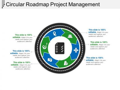 Circular roadmap project management powerpoint ideas