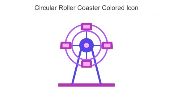 Circular Roller Coaster Colored Icon In Powerpoint Pptx Png And Editable Eps Format