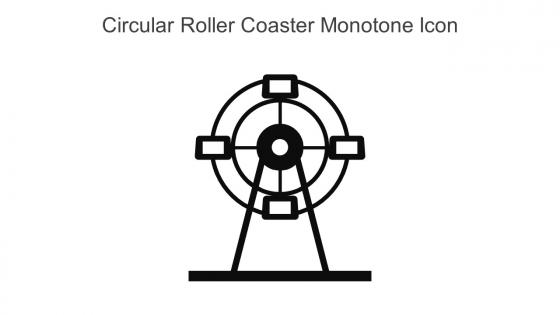 Circular Roller Coaster Monotone Icon In Powerpoint Pptx Png And Editable Eps Format