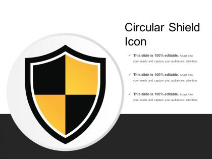 Circular shield icon
