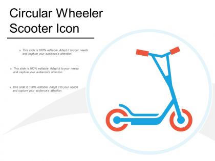 Circular wheeler scooter icon