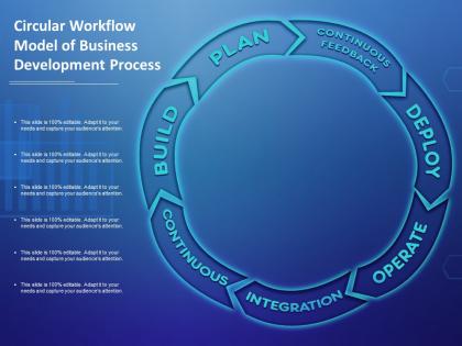 Circular workflow model of business development process