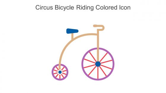Circus Bicycle Riding Colored Icon In Powerpoint Pptx Png And Editable Eps Format